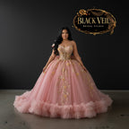 Acantha Pink Floral Wedding Dress