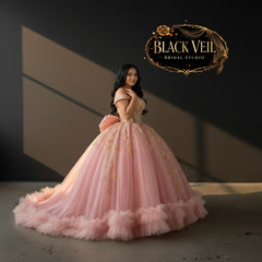 Acantha Pink Floral Wedding Dress