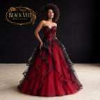 Akasha Red & Black Wedding Dress