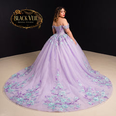 Anahita Purple Floral Wedding Dress