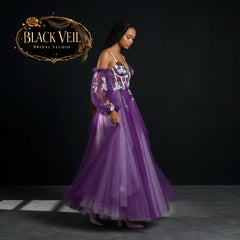 Anathea Floral Purple Wedding Dress
