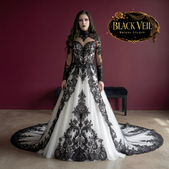 Astraea Black Embellished Wedding Dress
