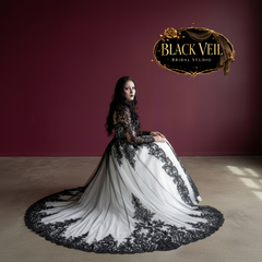 Astraea Black Embellished Wedding Dress