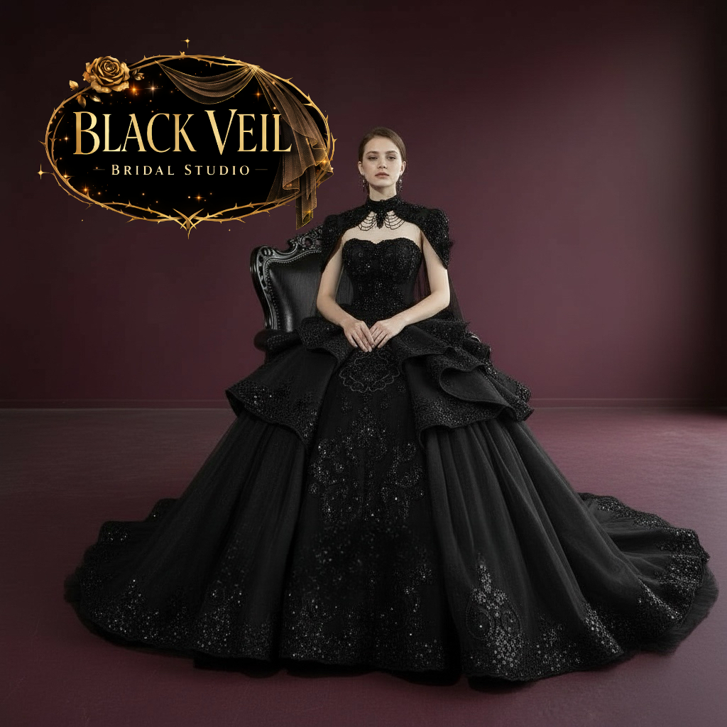 Branwen Black Wedding Dress