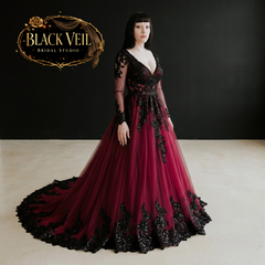 Brinley Red & Black Wedding Dress