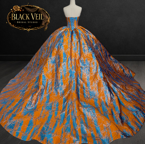 Daphne Color Contrast Wedding Dress