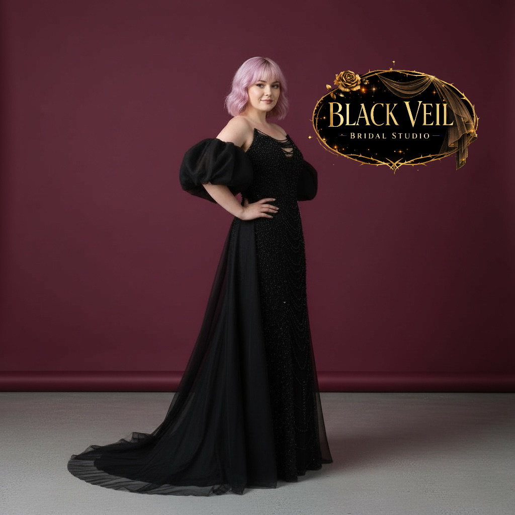 Arachne Black Wedding Dress