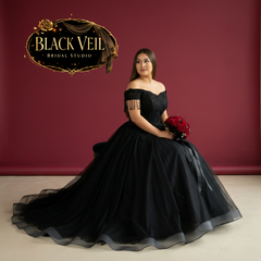 Hellaine Black Wedding Dress
