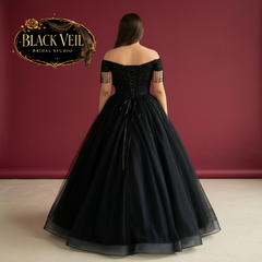 Hellaine Black Wedding Dress