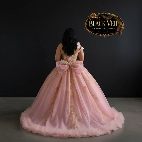 Acantha Pink Floral Wedding Dress