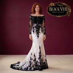 Jocasta Black Embellished Wedding Dress