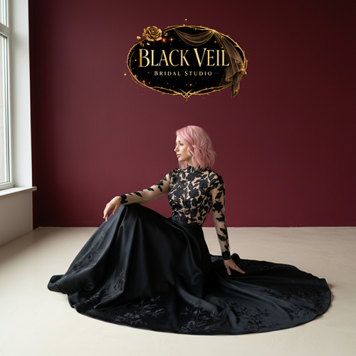 Katerina Black Wedding Dress