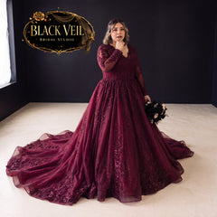 Lenore Burgundy Red Wedding Dress