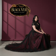 Eowyn Black & Purple Wedding Dress