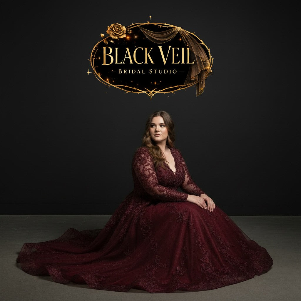 Lenore Burgundy Red Wedding Dress