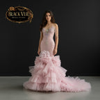 Astra Pink Crystal Wedding Dress