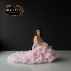 Astra Pink Crystal Wedding Dress