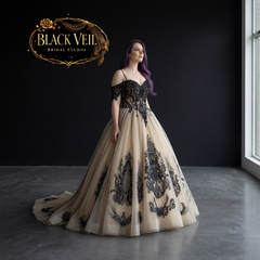 Seraphina Black Embellished Wedding Dress