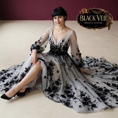 Ravenna Black Wedding Dress