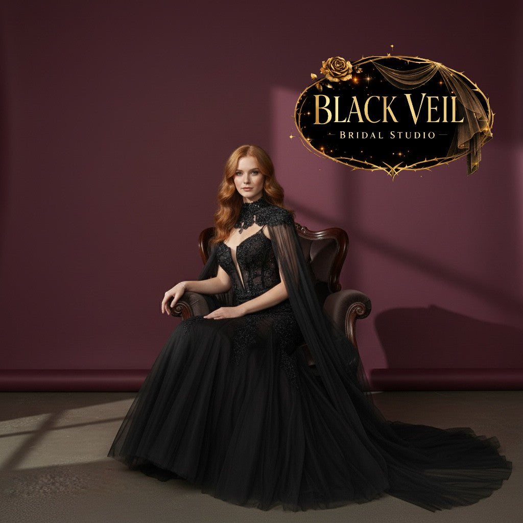 Rhiannon Black Wedding Dress