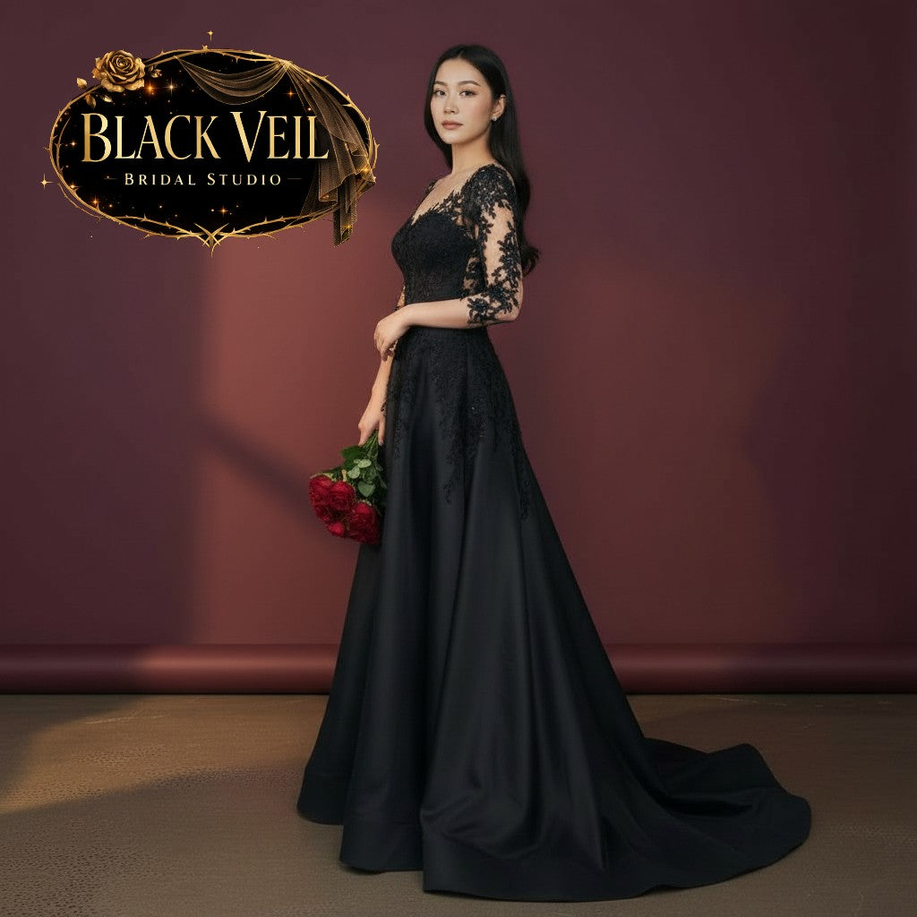 Rusalka Black Wedding Dress