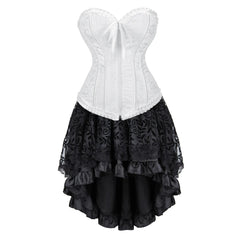 The Veiled Romance Bridal Corset With Skirt