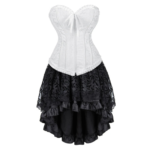 The Veiled Romance Bridal Corset With Skirt