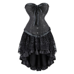 The Veiled Romance Bridal Corset With Skirt
