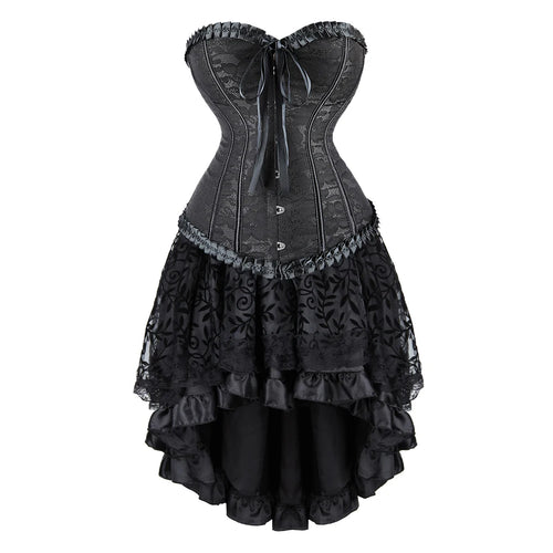 The Veiled Romance Bridal Corset With Skirt