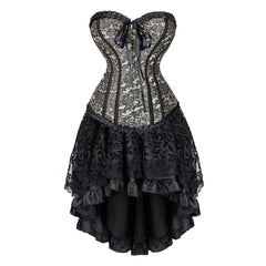 The Veiled Romance Bridal Corset With Skirt