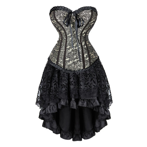 The Veiled Romance Bridal Corset With Skirt