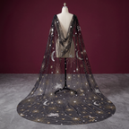 Celestial Pegasus Black Shoulder Veil