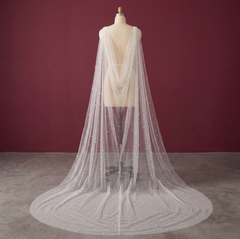 Pearl Bridal Shoulder Veil