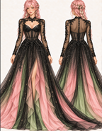 Custom Love Hashira Wedding Dress For Lauryn