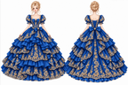 Custom Blue & Gold Quinceañera Dress for Janeva