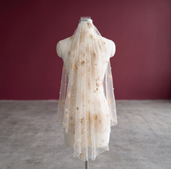 Celestial Pearls Bridal Veil With Comb