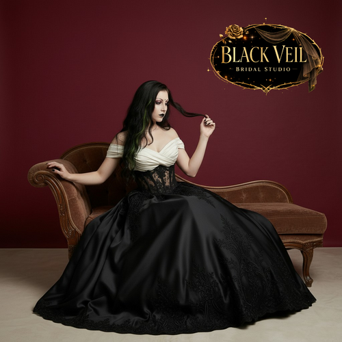 Sybil Black Wedding Dress
