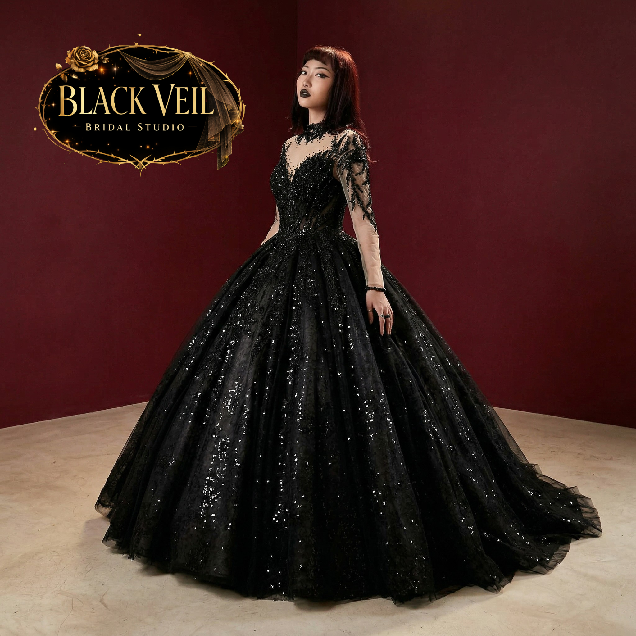 Tempest Black Wedding Dress 16