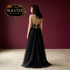 Vesper Hand Beaded Black Wedding Dress