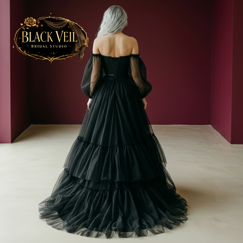 Zelina Black Wedding Dress