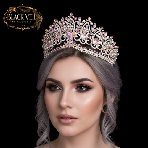 Ornate Baroque Tiara for Brides | Regal Wedding Crown