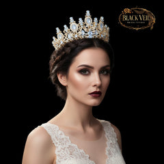 Luxury Baroque Water Drop Crystal Flower Tiara Headpiece