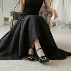 Polka Dot Mary Jane Style Bridal Heels