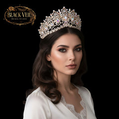Ornate Baroque Tiara for Brides | Regal Wedding Crown