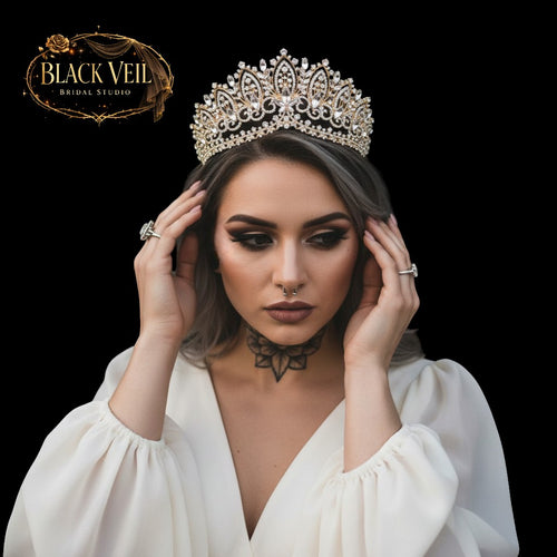 Ornate Baroque Tiara for Brides | Regal Wedding Crown