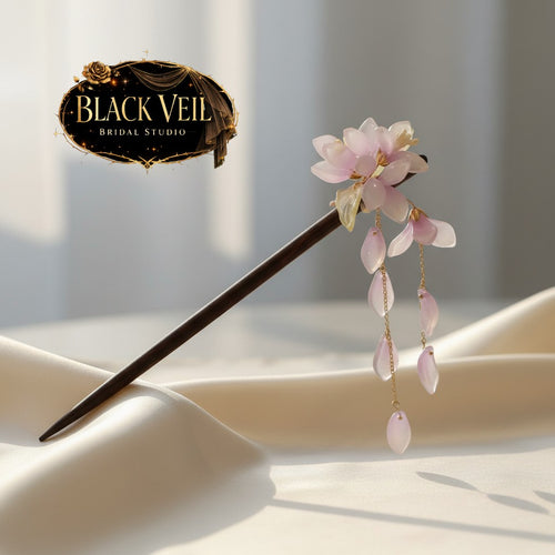 Chinese Style Bridal Floral Hair Sticks