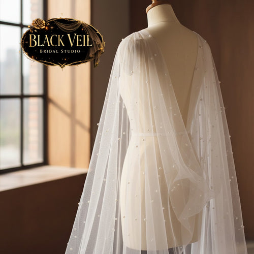 Pearl Bridal Shoulder Veil