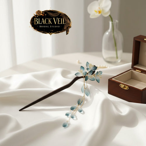 Chinese Style Bridal Floral Hair Sticks