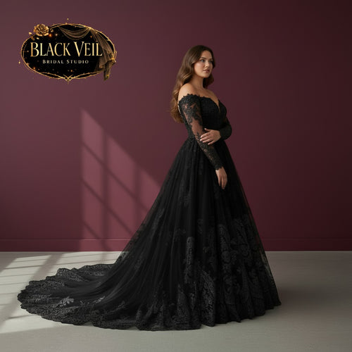 Ophelia Black Wedding Dress