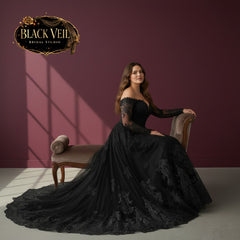 Ophelia Black Wedding Dress